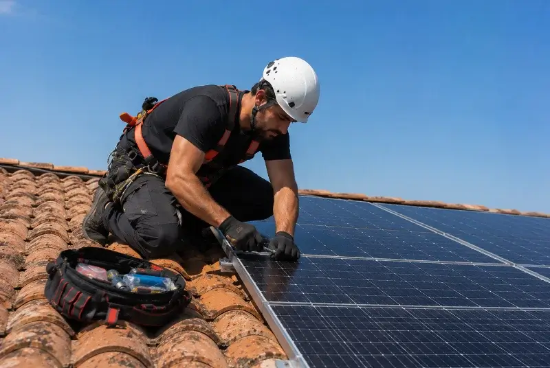 Maintenance et monitoring de panneaux solaires à Mervent