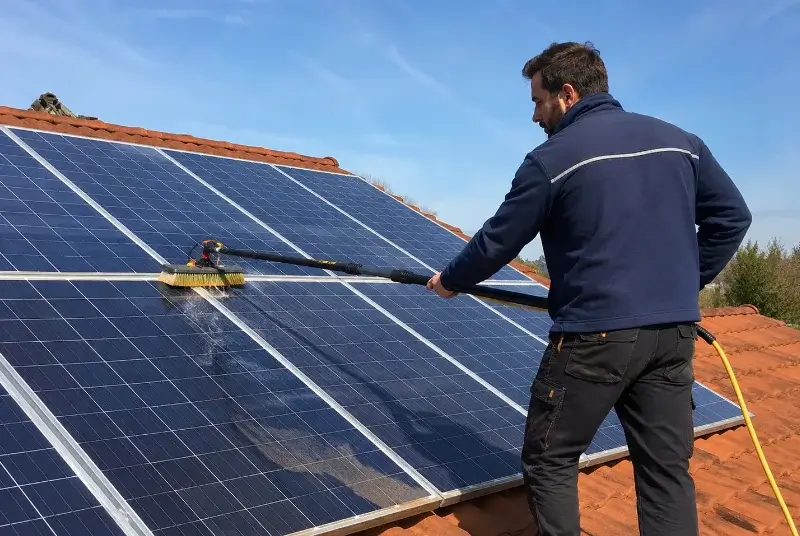 Nettoyage et entretien de panneaux solaires à Mervent