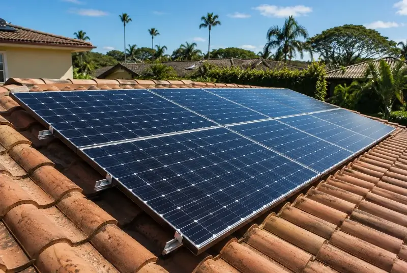 Installation de panneaux solaires à Mervent